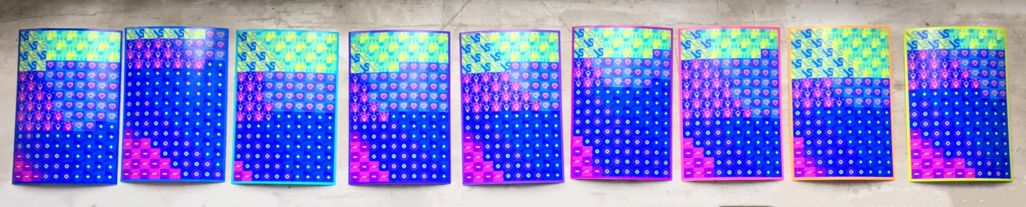 row of cards from earlier iteration